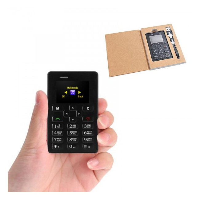 Mini Telefon Mobil M5 Card Phone Ultraslim cu Bluetooth