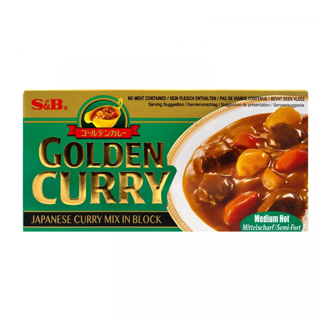 Mix Golden Curry Japonez S&B medium iute 92g MLL