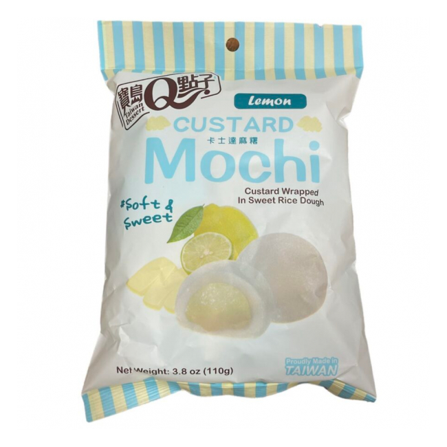 Mochi Lemon Custard Taiwan Dessert Aluat Orez si Crema TD 110g MLL