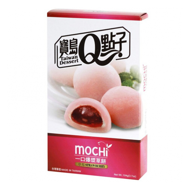 Mochi Prajitura Capsuni Taiwan Dessert Aluat Orez si Crema TD 104g MLL
