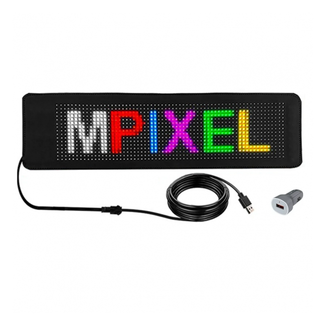 Modul Panou Publicitate LED RGB Logo Programabil Bluetooth 38x10cm S1664