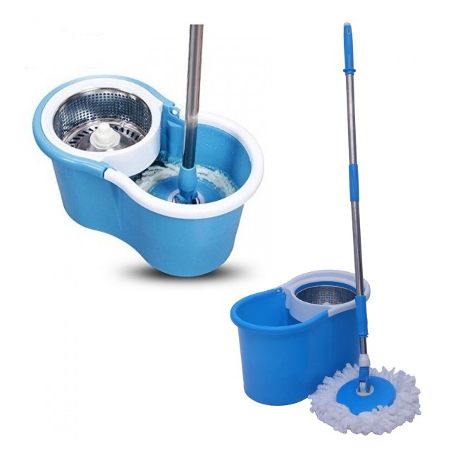 Mop Rotativ cu Galeata si Centrifuga Metalica Fara Pedala Easy Mop