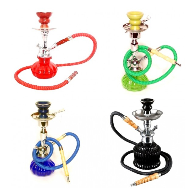 Narghilea 30cm 1 Fum Kit Starter cu Carbuni si Mustiucuri