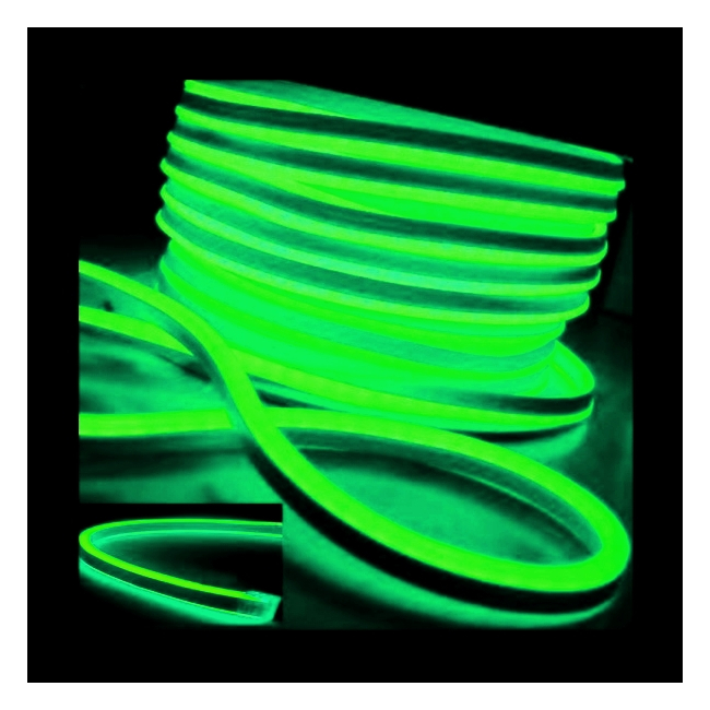 Neon Flex Furtun Luminos Verde Controller JOCURI 2Fete 1.5cm 100m