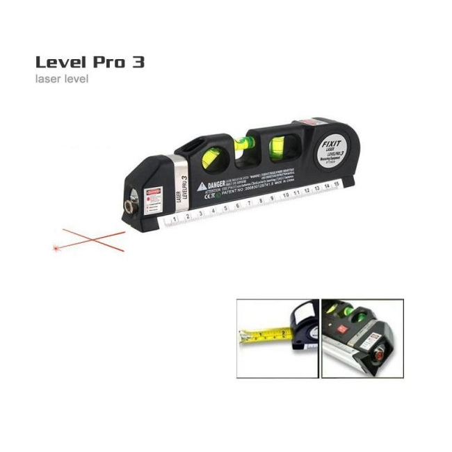 Nivela Laser cu Boloboc si Ruleta 2.5m Fixit Level Pro 3 LV03T