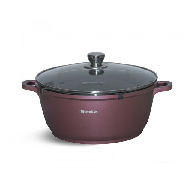 Oala antiaderenta cu capac din sticla 25L 44x18cm Schmitter 301.44.TC CNN50502