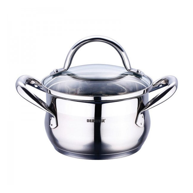 Oala din inox cu capac Gourmet Bergner BG6507 3.3L