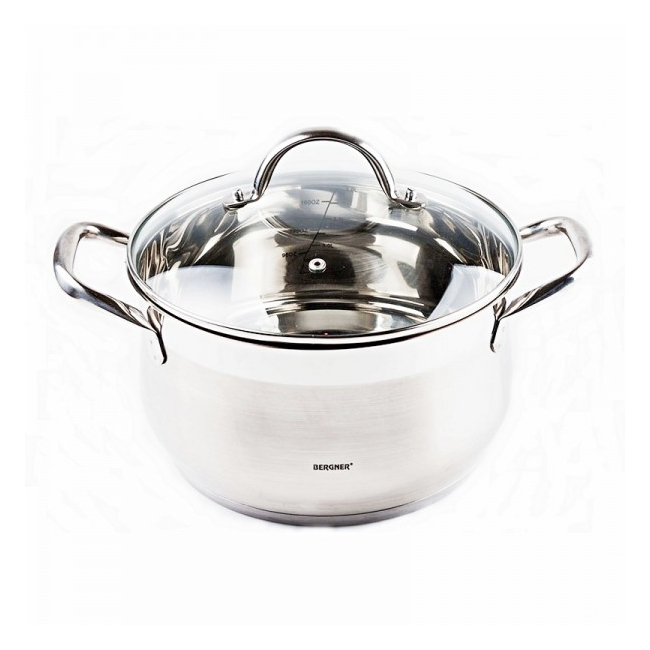 Oala din inox cu capac Gourmet Bergner BG6508 5.6L