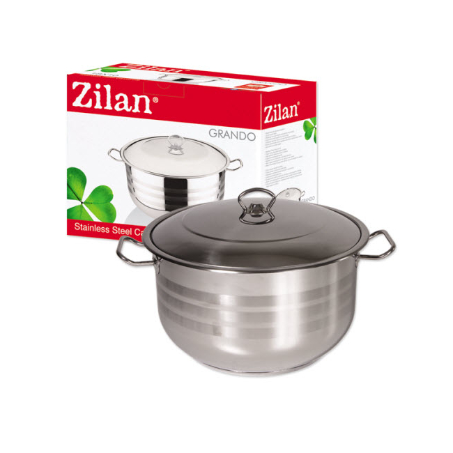 Oala inox cu capac 16,5L 34cm Grando Zilan