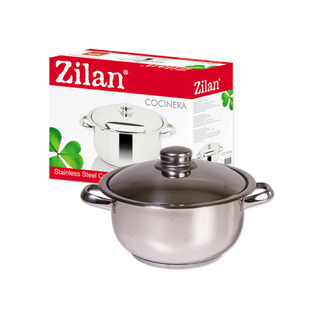 Oala Inox cu Capac 16L Zilan Cocinera ZLN7307