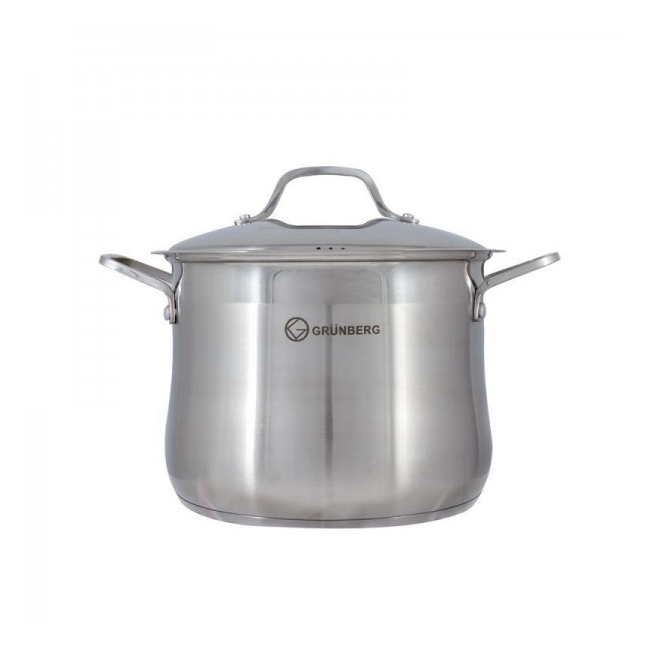 Oala inox cu capac 28cm 13.5L Grunberg GR3128