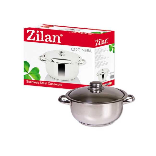 Oala Inox cu Capac 4L 22cm Zilan ZLN7246