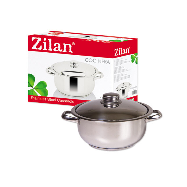 Oala Inox cu Capac 8L Zilan Cocinera ZLN7260