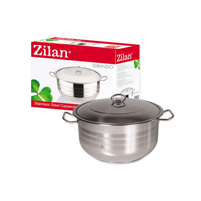 Oala Inox cu Capac Metalic 10.2L Zilan Grando