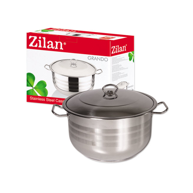 Oala Inox cu Capac Metalic 13.3L Zilan Grando