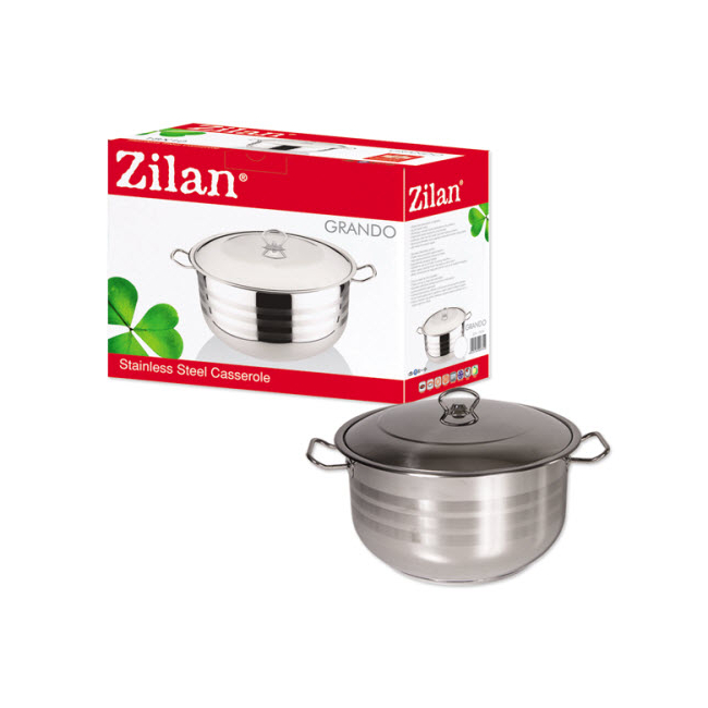 Oala Inox cu Capac Metalic 2.3L Zilan Grando