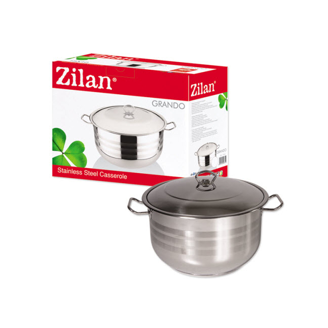 Oala Inox cu Capac Metalic 4.15L Zilan Grando