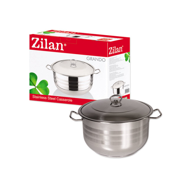 Oala Inox cu Capac Metalic 5.80L Zilan Grando