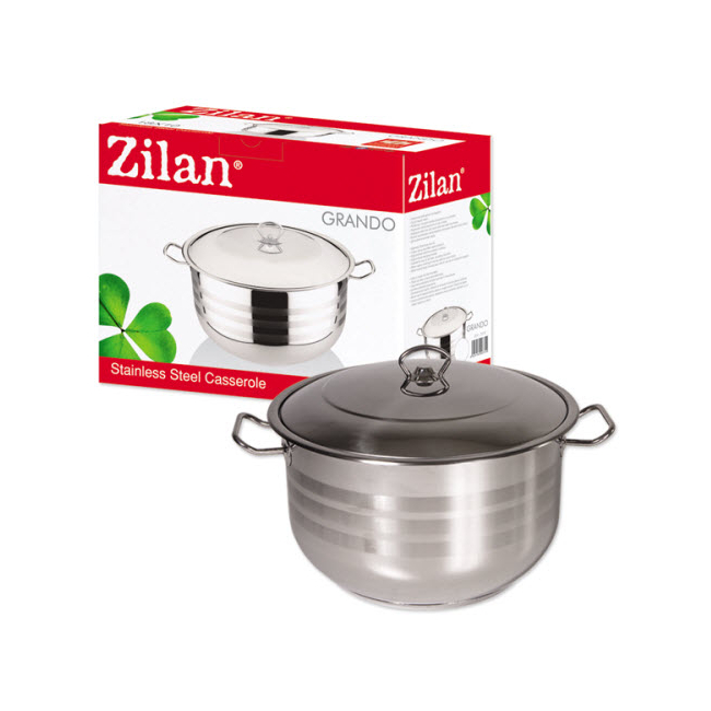 Oala Inox cu Capac Metalic 7.5L Zilan Grando