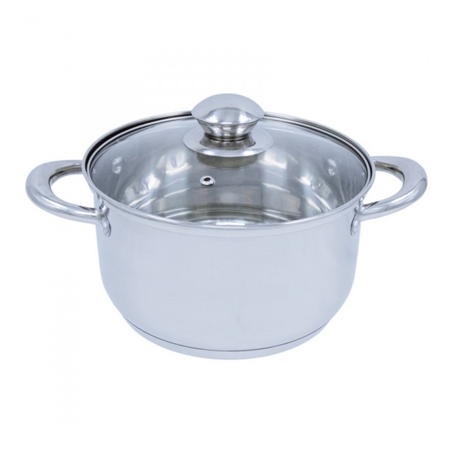 Oala Inox cu Capac Sticla 4.7L 22cm Bohmann BH080522