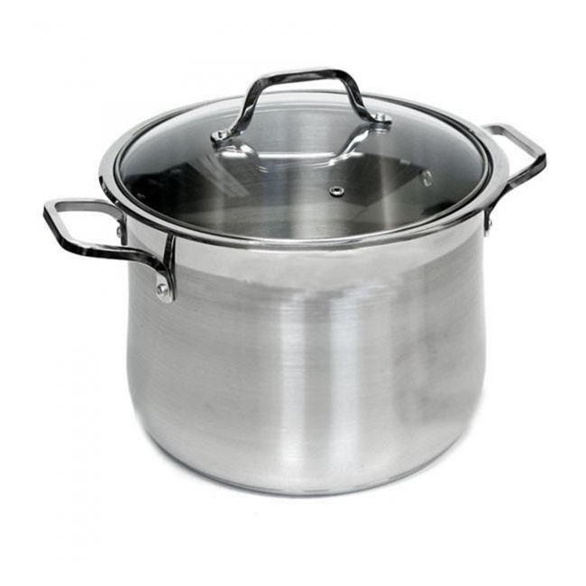 Oala Inox cu Manere si Capac de Sticla 24L 34cm Bohmann BH3425