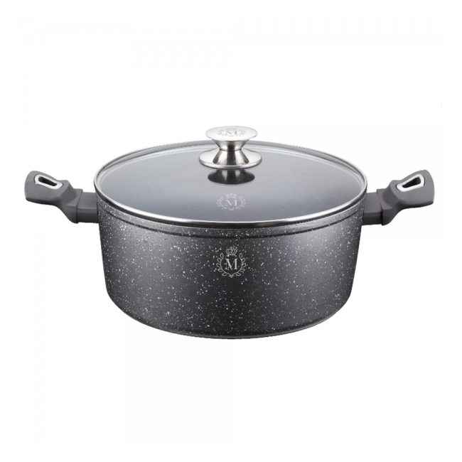Oala Interior Granit cu Capac 24cm 4L Meisterklasse MK102324