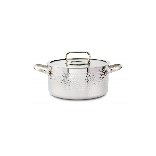 Oala otel inoxidabil capac de sticla 2.5L 20cm Zilan ZLN1313