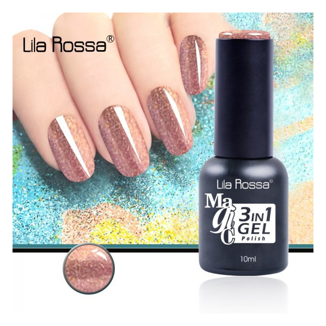 Oja semipermanenta Magic 3in1 Gel Lila Rossa Professional 10ml F30158
