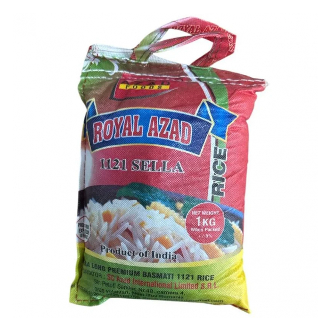 Orez Basmati 1121 Sella Bob Extra Lung Premium 1kg Royal Azad INDIA SNM