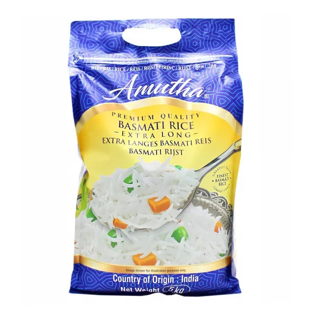 Orez Basmati cu Bobul Extra Lung Premium India AMUTHA 5kg SNM