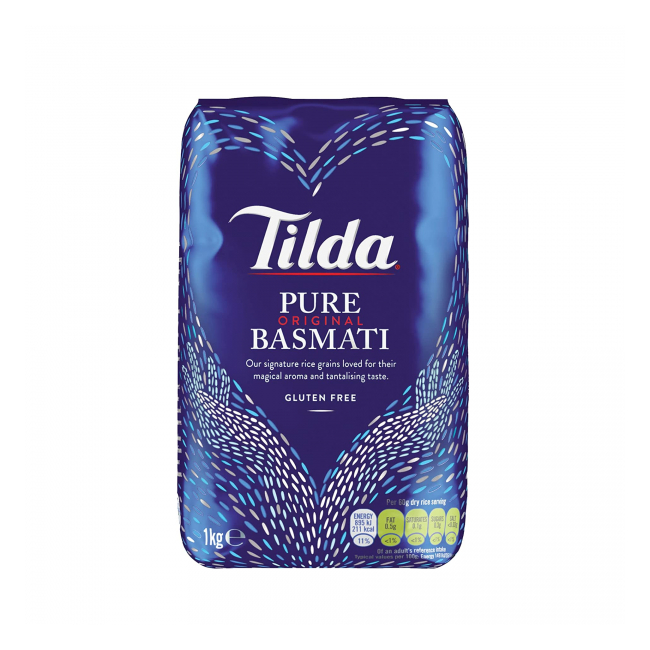 Orez Basmati Pur Superior Fara Gluten Gustos si Pufos 1kg Tilda MLL