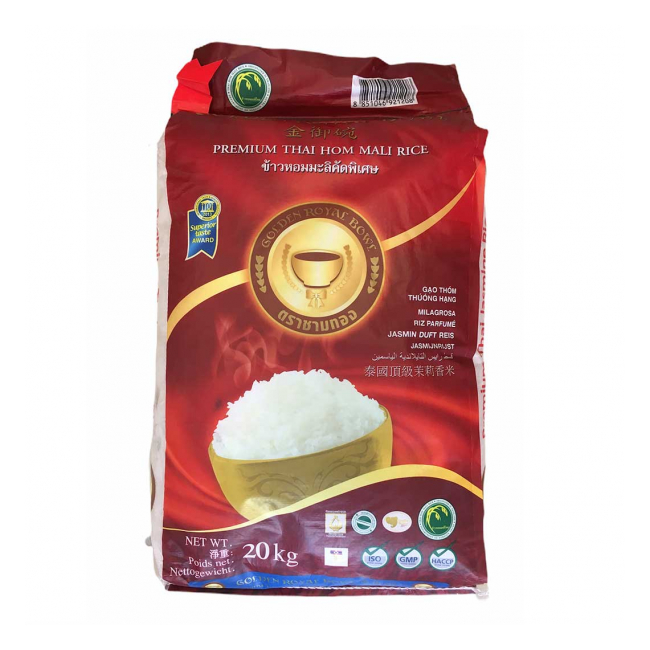 Orez Jasmin 20kg Sac Golden Royal Bowl Premium Tailanda  MLL