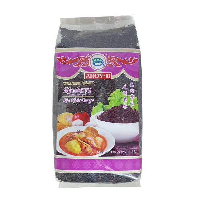 Orez Thai Riceberry Nutritiv Thai Black Cargo Aroy-D 1Kg Tailanda MLL