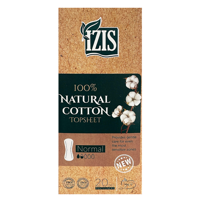 Pachet 20 Absorbante Cotton Invelis Bumbac Natural Izis Zilnice Normal CNN51239