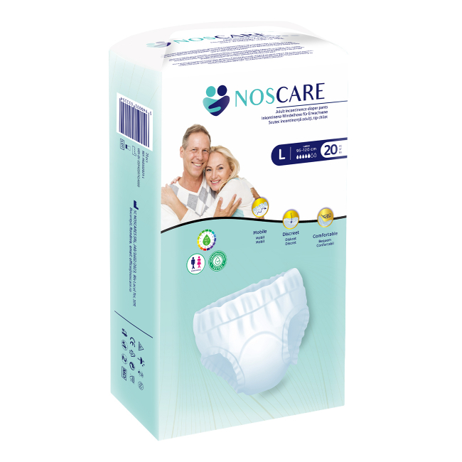 Pachet 20 Scutece adulti pentru incontinenta tip chilot Noscare marimea L CNN50843