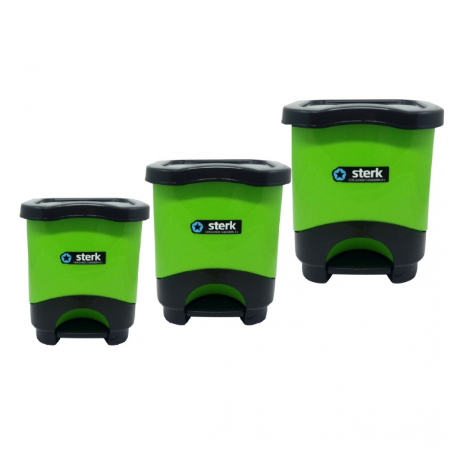 Pachet 3 Cosuri De Gunoi Casandra Plastic DIV. CULORI Sterk 28L+13L+6L CNN50503