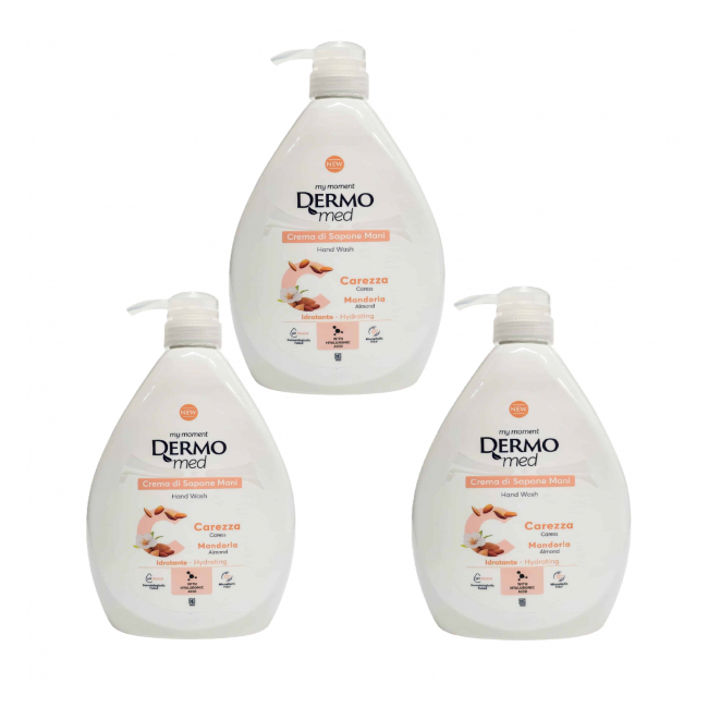 Pachet 3 x Sapun Lichid crema Dermomed cu Aroma Migdale 3 x 1L DNC