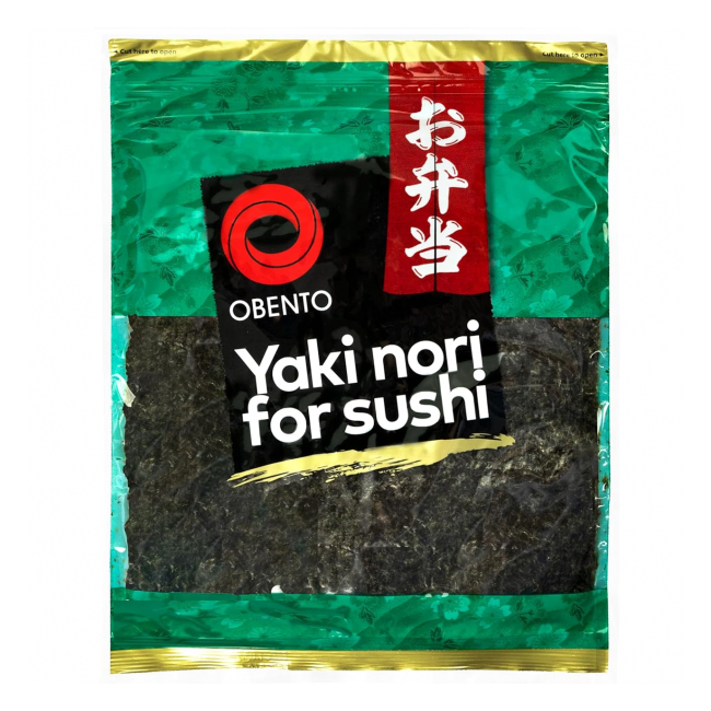 Pachet Foi Alge Yaki Sushi Nori Roasted Calitate Gold 125g Obento MLL