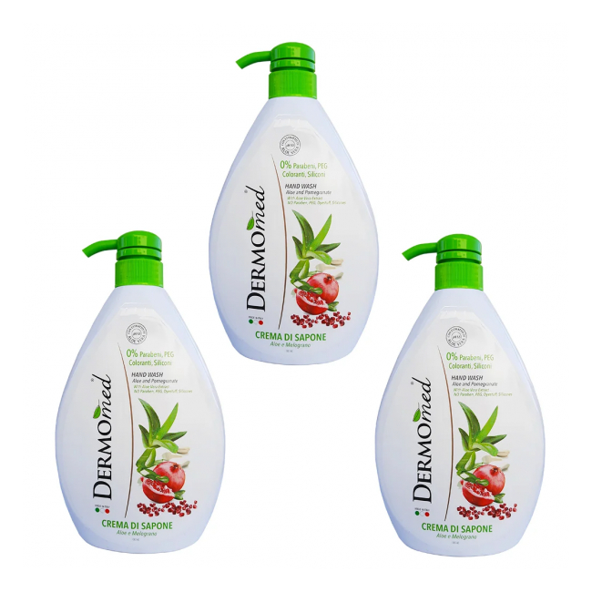 Pachet Oferta 3 x 1L Sapun Lichid Fara Parabeni Dermomed Rodie