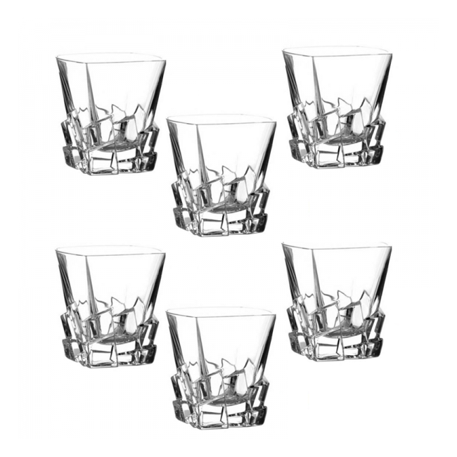 Pahare Cristal de Bohemia Set 6 Pahare Whiskey, Colectia Crack
