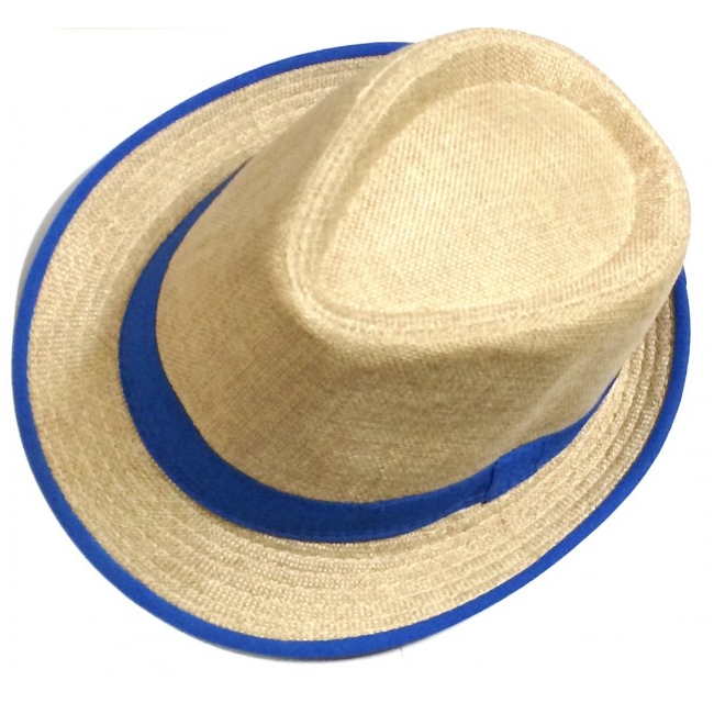 Palarie de Paie Unisex Albastru Model 4