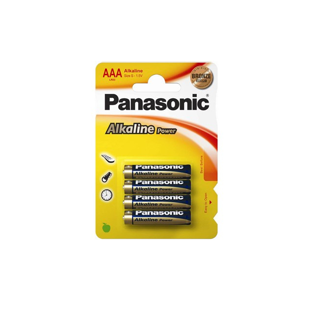 Panasonic baterii lr03 aaa alkaline bronze 4 buc.la blister
