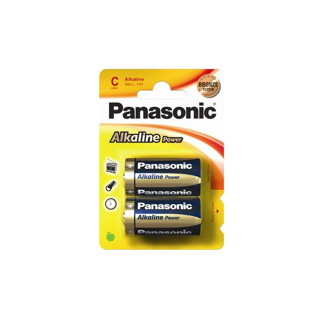 Panasonic baterii lr14 c alkaline bronze 2 buc. la blister