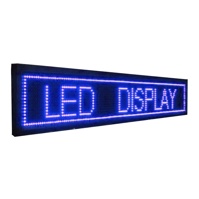 Panou Afisaj Firma Luminoasa Exterior LED Albastre 100x20cm