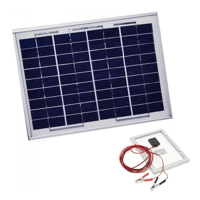 Panou Solar Fotovoltaic 30W 36 Celule 65x36cm Cablu Clesti 12V