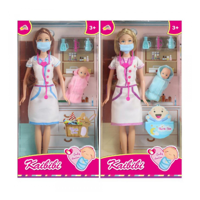 Papusa Doctor cu bebelus si accesorii WG028 CWT