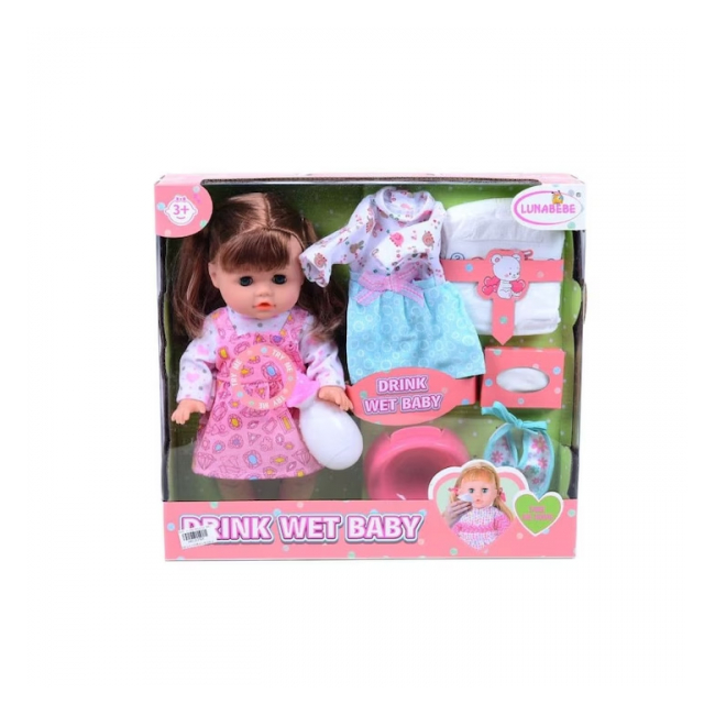 Papusa Interactiva cu accesorii Drink Wet Baby 28cm HX312-31 CWT