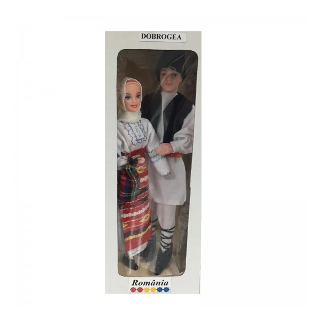 Papusi Folclorice Imbracate in Costume Traditionale Romanesti Dobrogea