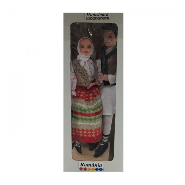Papusi Folclorice Imbracate in Costume Traditionale Romanesti Hunedoara