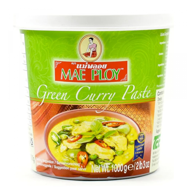 Pasta de Curry Verde Tailandez Green Curry Paste Mae Ploy 1kg MLL